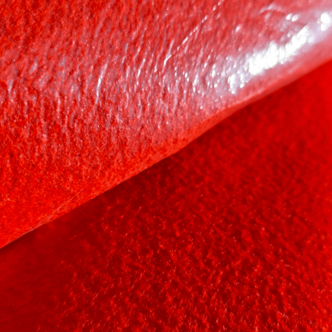 moqueta plastificada roja